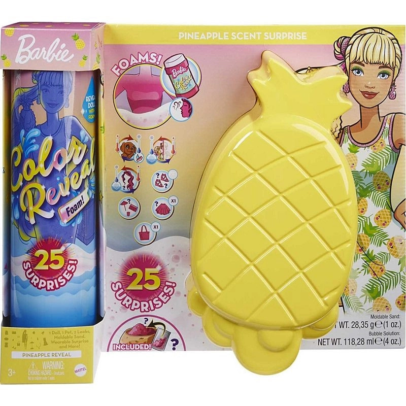 Barbie Color Reveal panenka - Pěna plná zábavy
