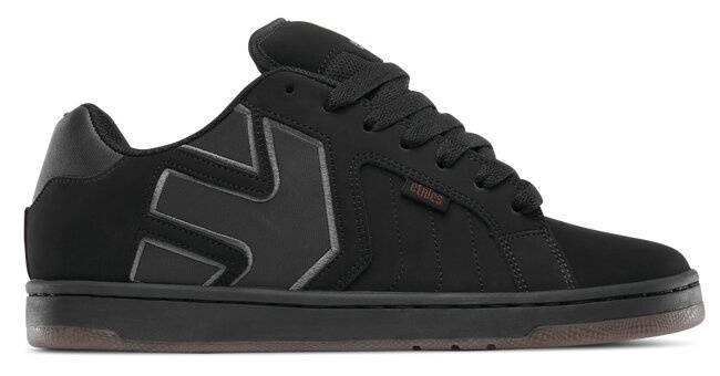 Etnies pánské boty Fader Black/Black/Gum | Černá | Velikost 10 US