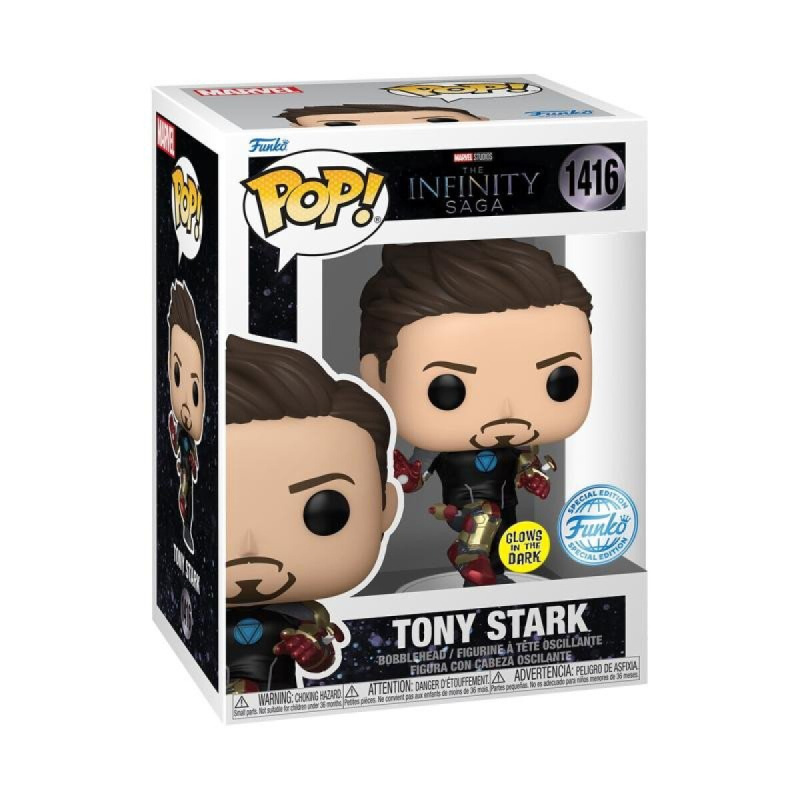 Funko POP: The Infinity Saga - Tony Stark (Glows in the Dark) #1416 (poškozené)