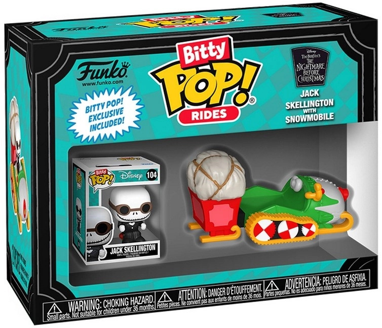 Funko Bitty POP! Rides The Nightmare Before Christmas – Jack Skellington se sněžným skútrem
