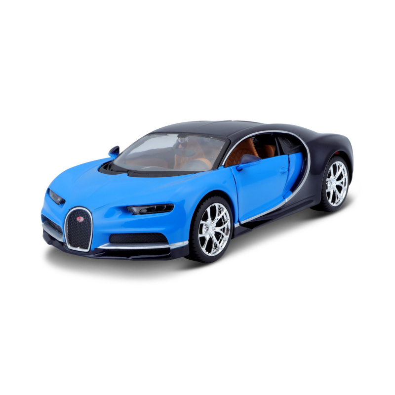 Maisto Bugatti Chiron, modrá, assembly line, 1 : 24