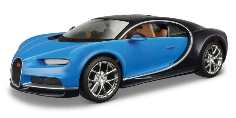 Maisto Bugatti Chiron, modrá, assembly line, 1 : 24