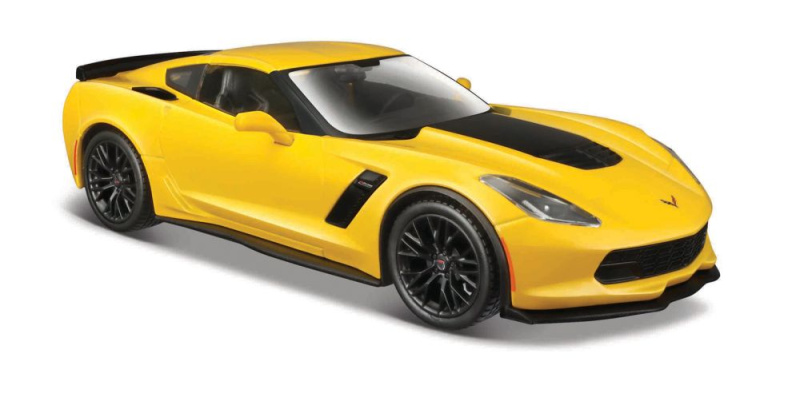 Maisto 2015 Corvette Z06, žlutá, 1 : 24