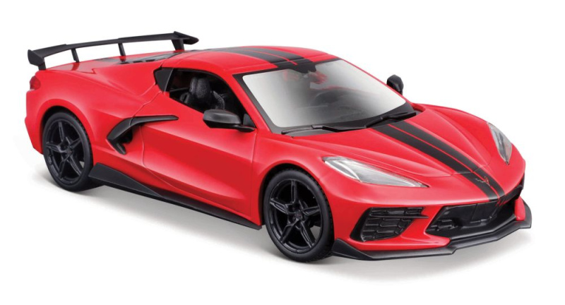 Maisto 2020 Chevrolet Corvette Stingray Coupe, červená, 1 : 24