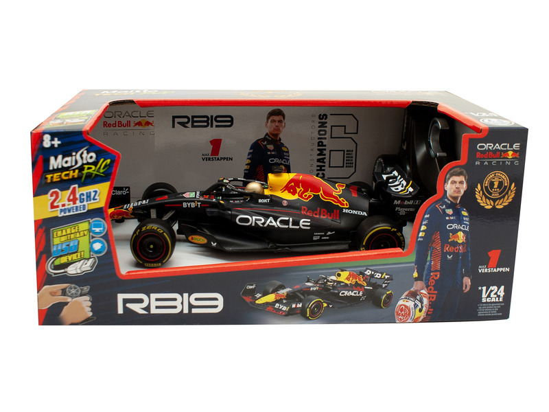 Maisto RC - Oracle Red Bull Racing RB19, 1 Max Verstapen Champion version, 1:24, 2,4 GHz,