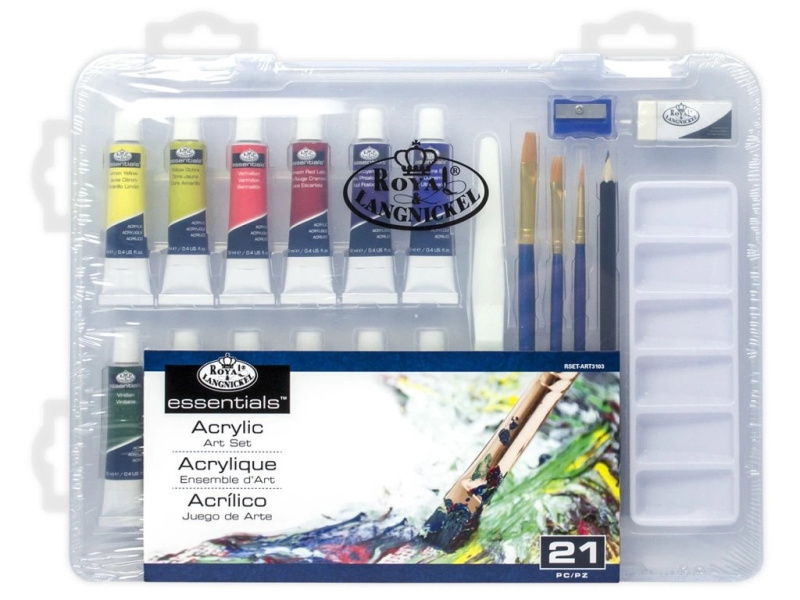 Royal Brush Akrylové barvy v plastovém boxu (ROYAL and LANGNICKEL)