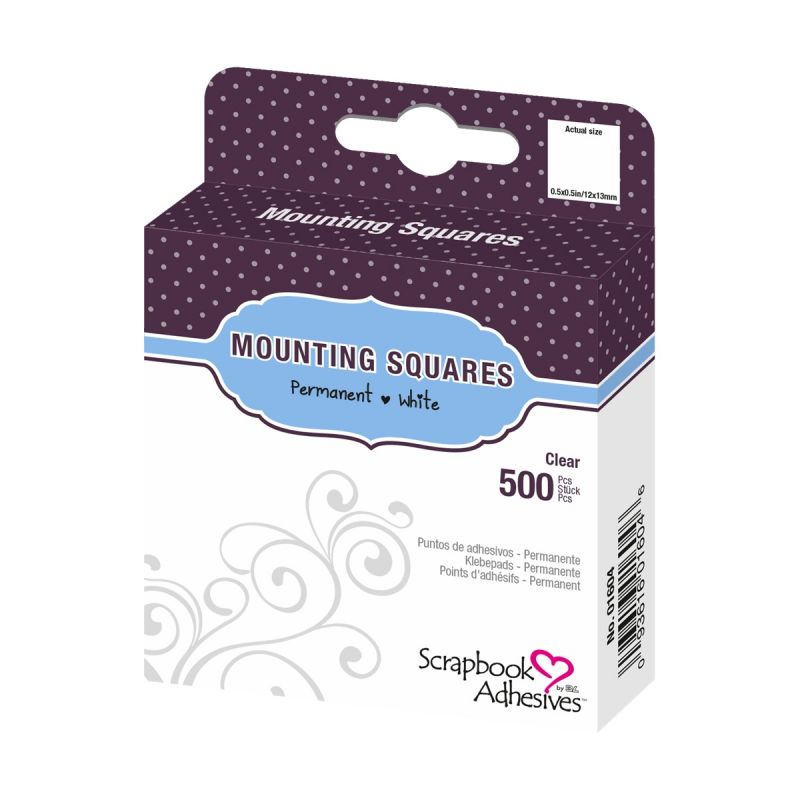 Oboustranné lepicí čtverce bílé (500ks)