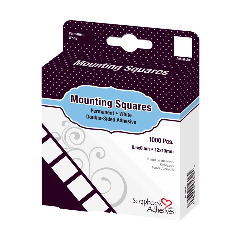 Oboustranné lepicí čtverce bílé (1000ks)