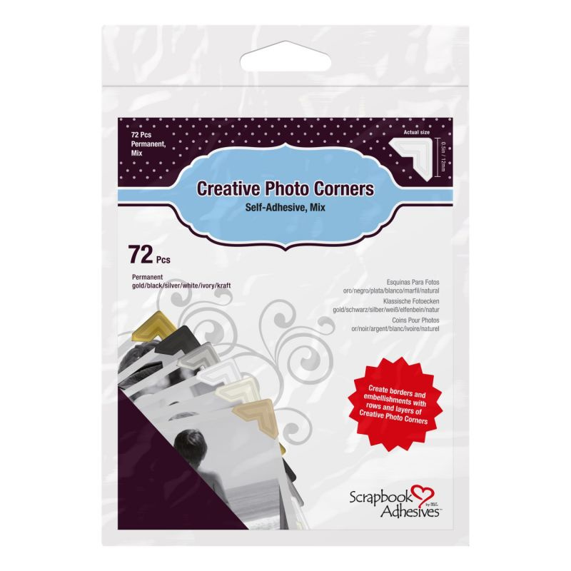 Samolepicí rohy na fotky mix (72ks)