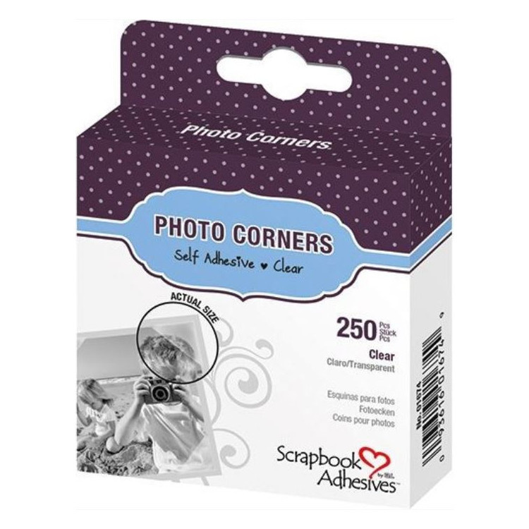 Samolepicí rohy na fotky transparentní  (250ks)