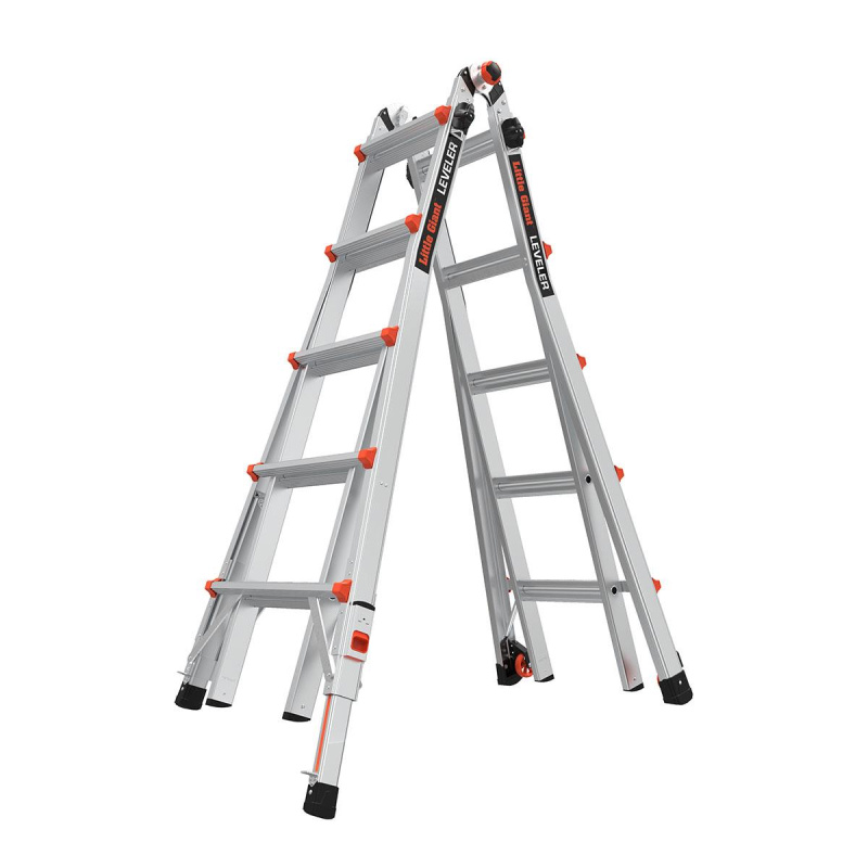 Little Giant - Leveler - hliníkový multifunkční žebřík se stavitelnými nohami Leveler: Model 22, výška - štafle/ výsuvný: 335 - 579 / 645 cm