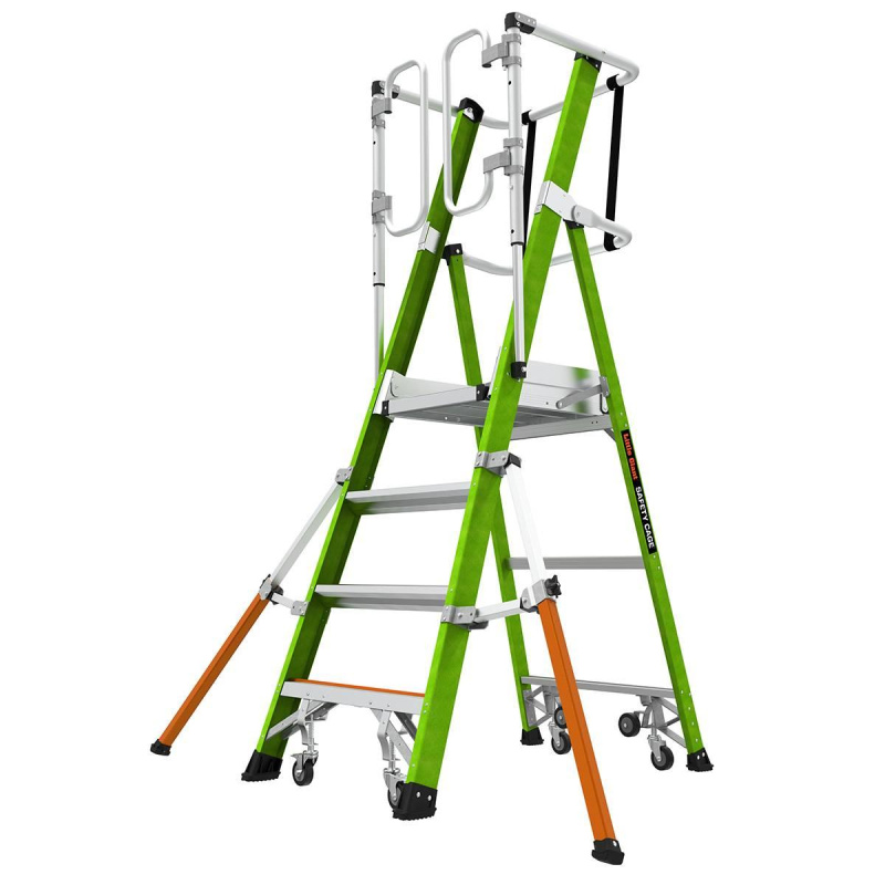Little Giant - Pojízdný plošinový žebřík s klecí Safety Cage 2.0 model: 4, počet schodů: 4/112 cm