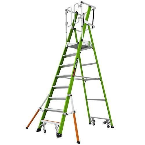 Little Giant - Pojízdný plošinový žebřík s klecí Safety Cage 2.0 model: 8, počet schodů: 8/226 cm