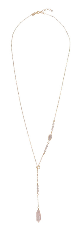 Alisia Flexibilní pozlacený náhrdelník s pravými perlami AL5113.01.000