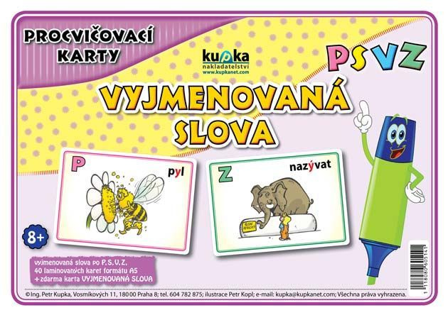Procvičovací karty - vyjmenovaná slova PSVZ A3 (42x30 cm)