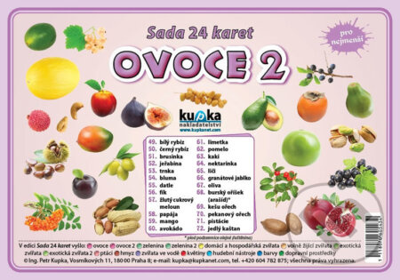 Sada 24 karet - ovoce 2 - Petr Kupka - kniha z kategorie Naučné knihy
