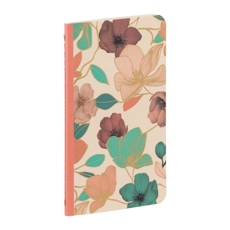 Sešit Gaia beige, 7,5x12cm, 24 listů, linkovaný – růžová