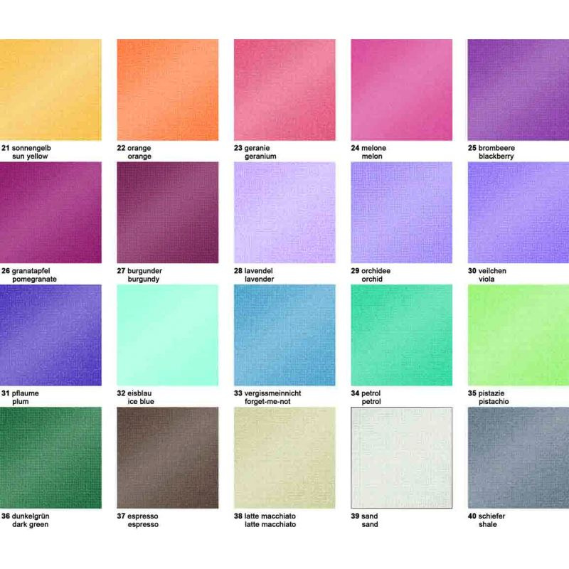 Perleťové texturované papíry barevné 30x30cm 220g/m2