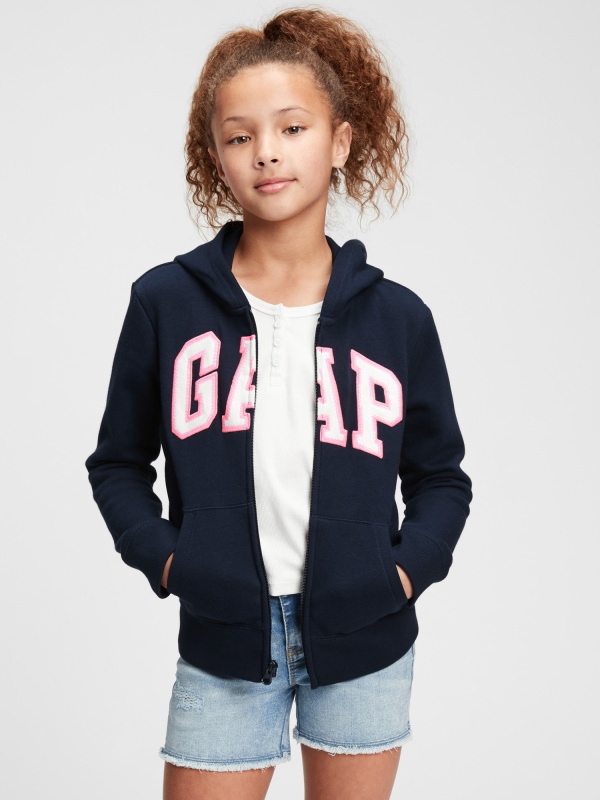 GAP Dětská mikina Logo zip hoodie - Holky