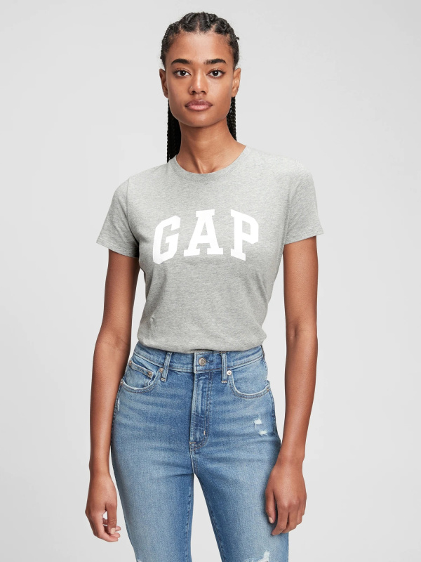 GAP SS CLASSIC TEE dámské tričko s krátkým rukávem šedá Velikost: XS