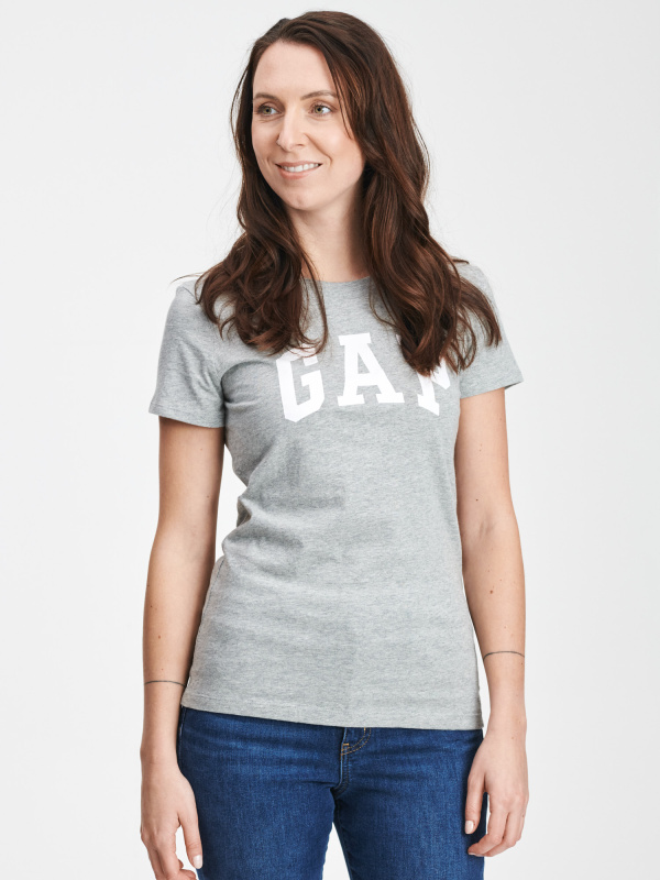 GAP SS CLASSIC TEE dámské tričko s krátkým rukávem šedá Velikost: M