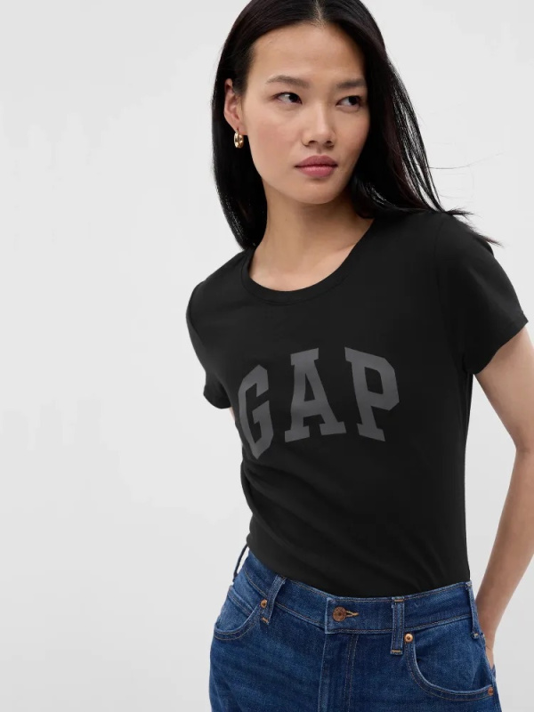 GAP SS CLASSIC TEE dámské tričko s krátkým rukávem černá Velikost: XXS