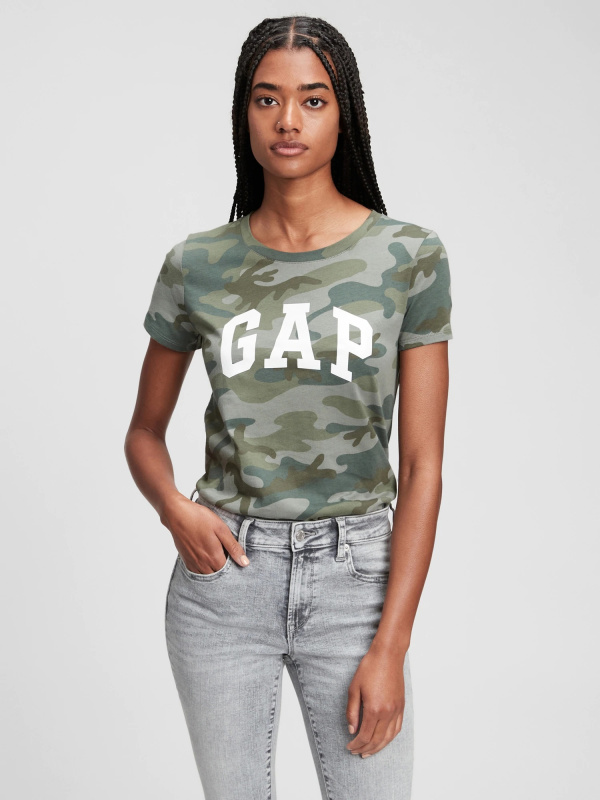 GAP SS CLASSIC TEE dámské tričko s krátkým rukávem army Velikost: XS