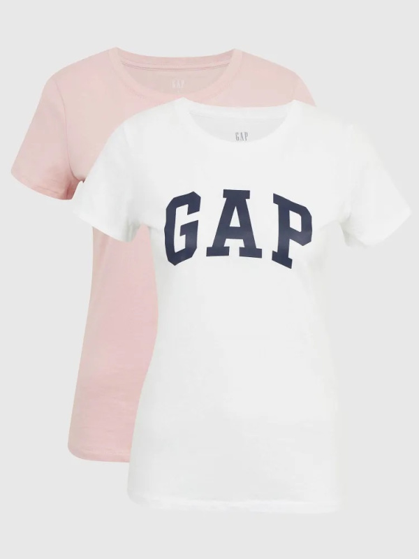 GAP FRANCHISE CLASSIC TEE PACK set dámských triček s krátkým rukávem růžová bílá Velikost: S