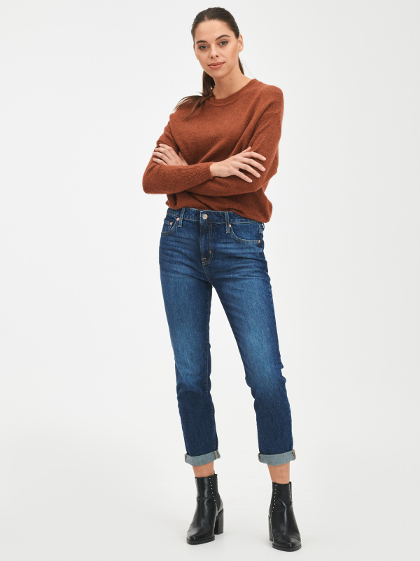 GAP Džíny mid rise universal slim boyfriend jeans - Dámské