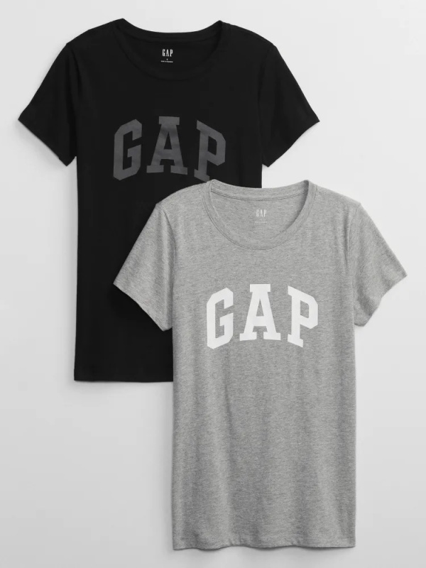 GAP FRANCHISE CLASSIC TEE PACK set dámských triček s krátkým rukávem černá šedá Velikost: S