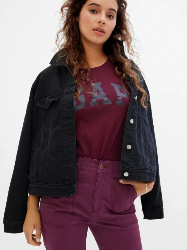 GAP SS CLASSIC TEE dámské tričko s krátkým rukávem vínová Velikost: XS