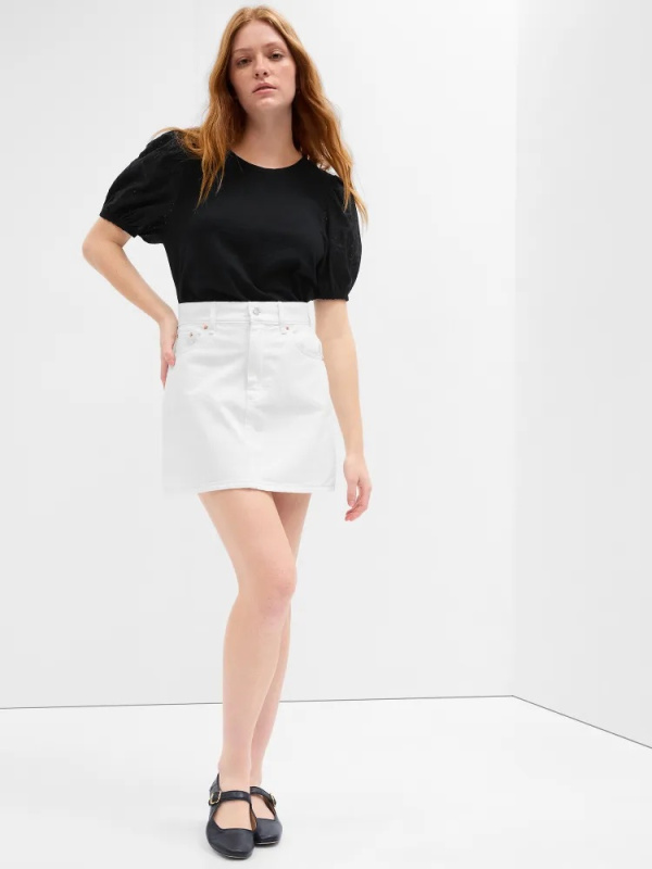 GAP Tričko s krajkovými rukávy černá Velikost: XXS