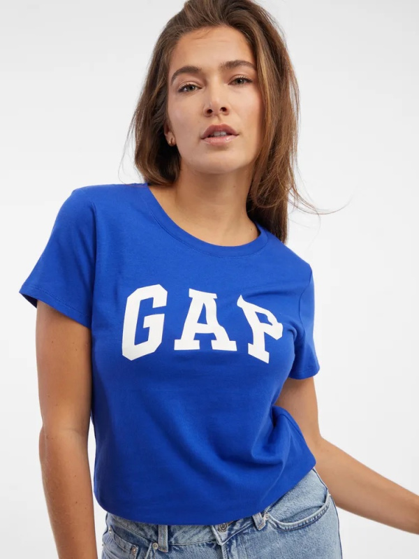GAP SS CLASSIC TEE dámské tričko s krátkým rukávem zářivě modrá Velikost: XXS