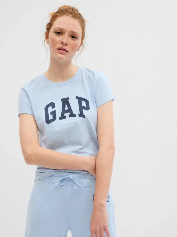 GAP SS CLASSIC TEE dámské tričko s krátkým rukávem modrá Velikost: XS