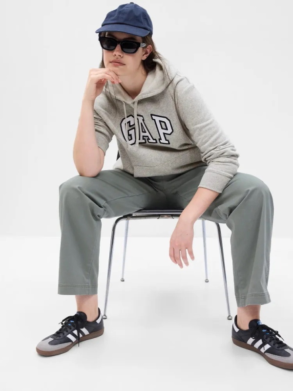 GAP HERITAGE Pullover Hoodie dámská mikina šedá Velikost: XXS