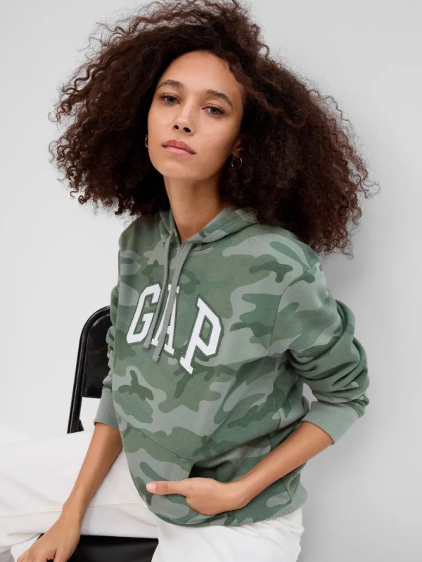 GAP HERITAGE Pullover Hoodie dámská mikina maskáčová Velikost: XXS