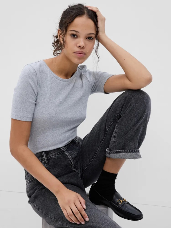 GAP Tričko s krátkým rukávem šedá Velikost: L