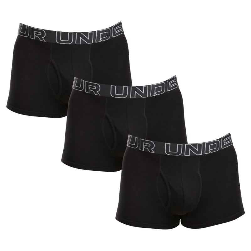 3PACK pánské boxerky Under Armour černé (1383891 001) XXL, trenky / trenýrky