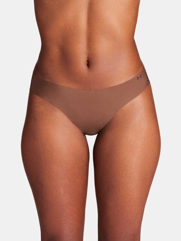 3PACK dámská tanga Under Armour hnědá (1383893 625) L