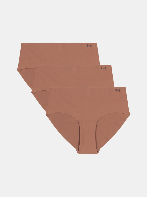 3PACK dámské kalhotky Under Armour hnědé (1383895 625) S