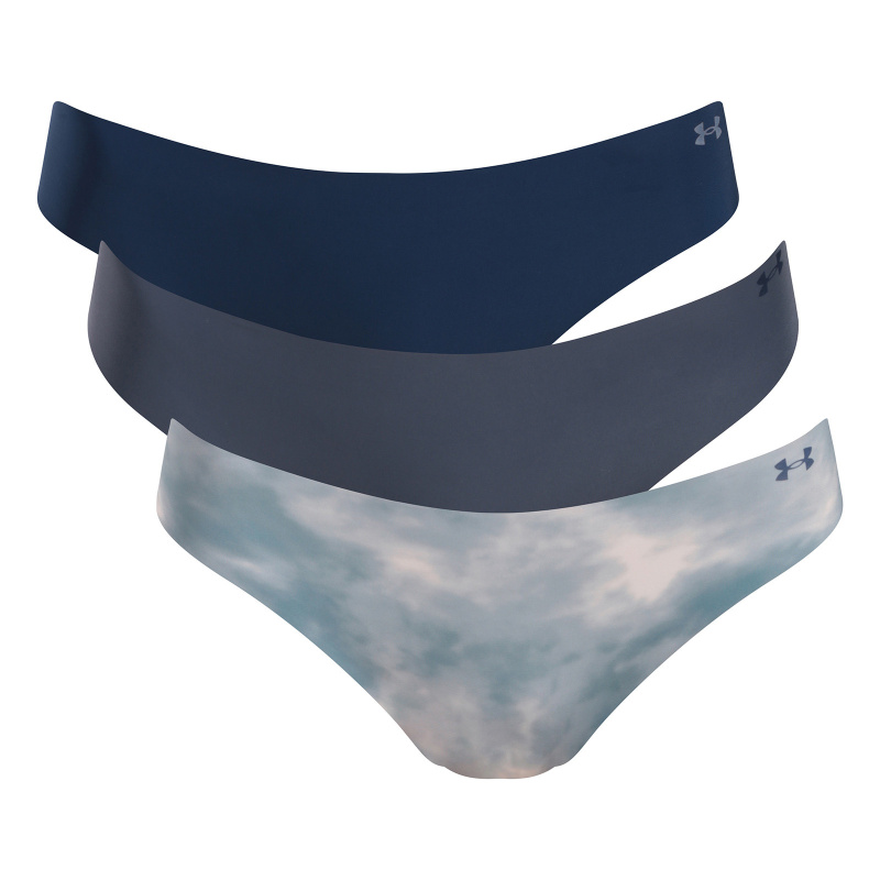 3PACK dámská tanga Under Armour bezešvá vícebarevná (1383894 034) XL