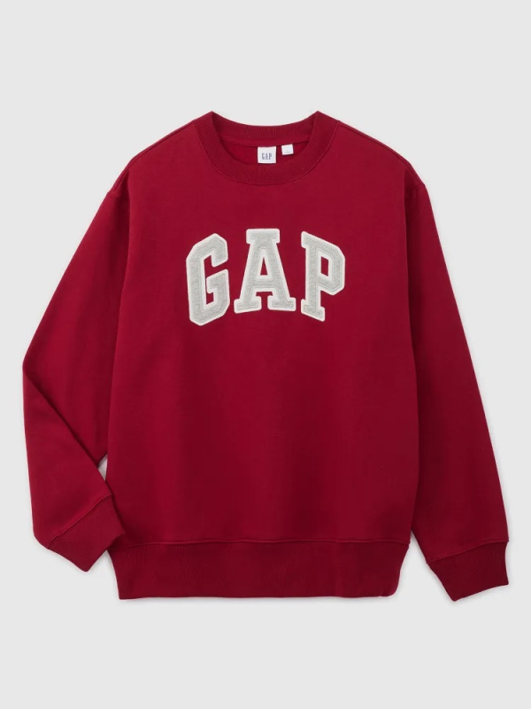 GAP HERITAGE Crewneck dámská mikina červená Velikost: XXS