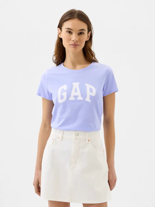 GAP SS CLASSIC TEE dámské tričko s krátkým rukávem levandulová Velikost: XS
