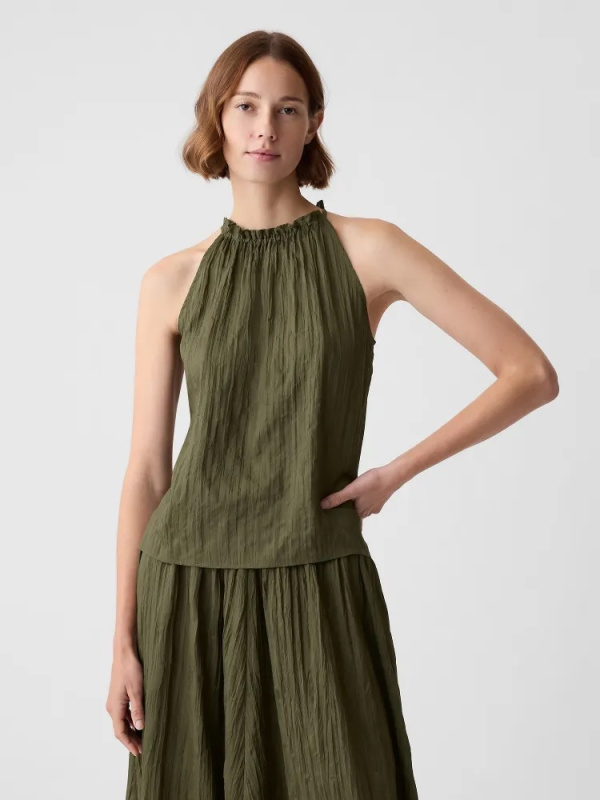 GAP Top bez rukávů zelená Velikost: M