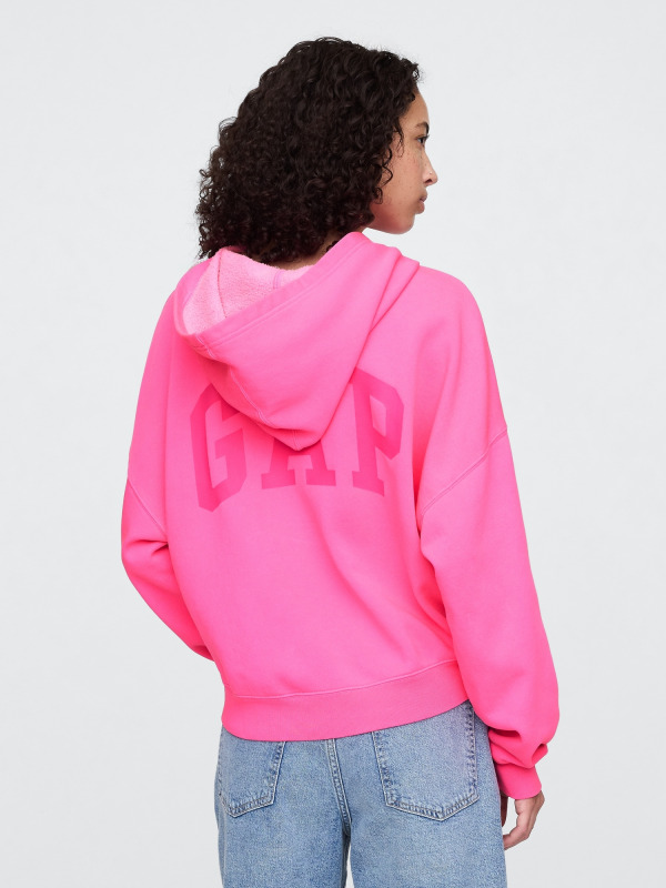 GAP Crop mikina s logem růžová Velikost: XS