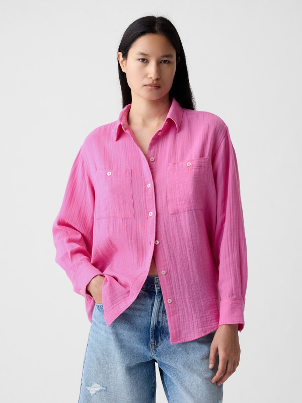 GAP Mušelínová košile oversize - Dámské