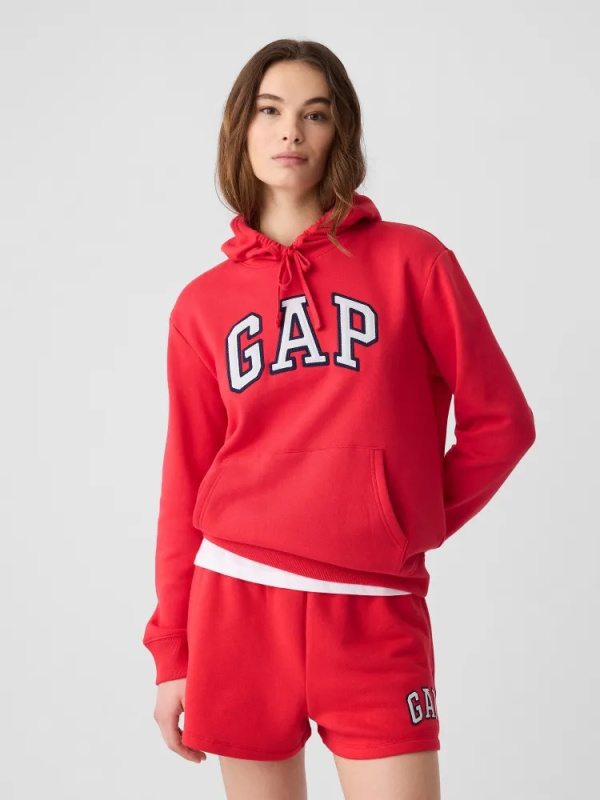 GAP HERITAGE Pullover Hoodie dámská mikina zářivě červená Velikost: XS