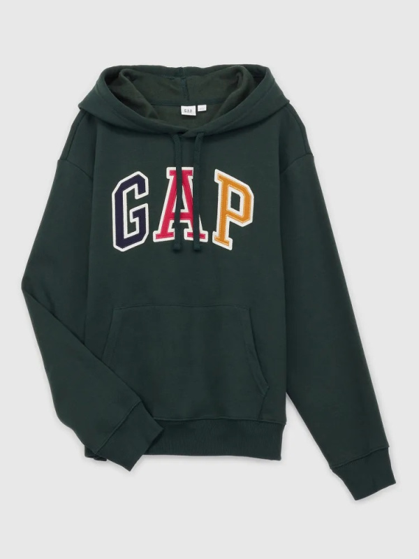 GAP HERITAGE Pullover Hoodie dámská mikina tmavě zelená Velikost: XS