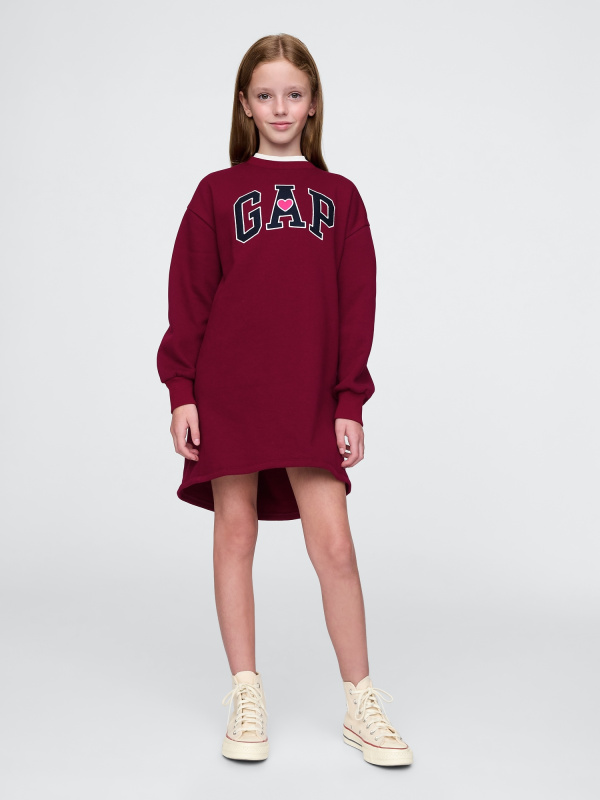 GAP Dětské mikinové šaty s logem - Holky