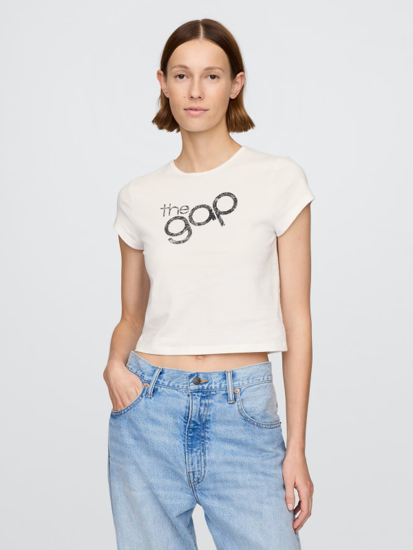 GAP Dámské Crop tričko s logem 749362-00 Velikost: M